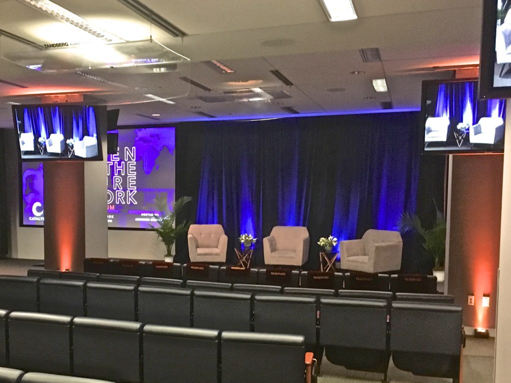 audio visual support for lockheed martin furniture rental and lighting